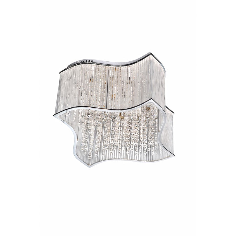 Maxim Lighting Swizzle 12-Light Flush Mount in Polished Chrome