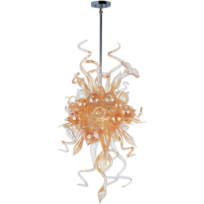 Maxim Lighting Mimi LED 6 Light Pendant, Polished Chrome/Cognac - 39723COPC