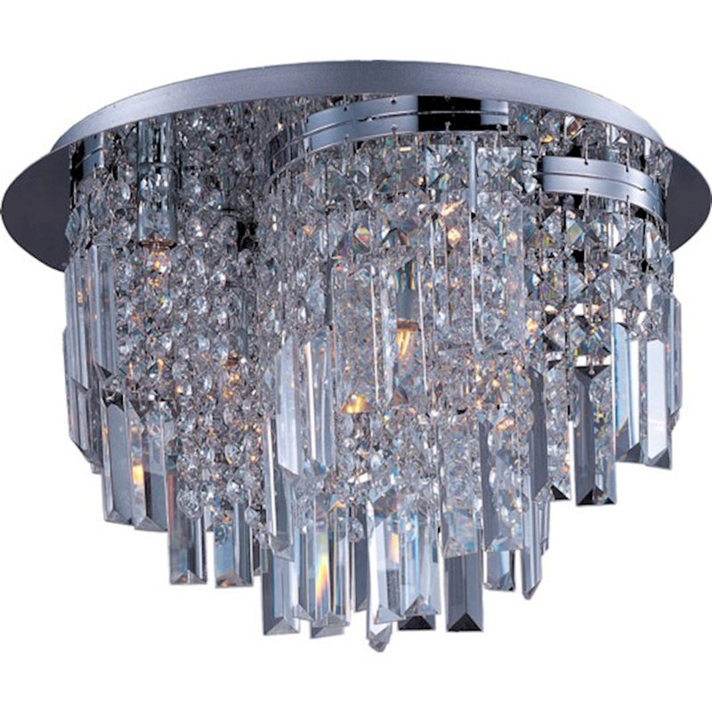 Maxim Belvedere 10-Light Flush Mount Polished Chrome
