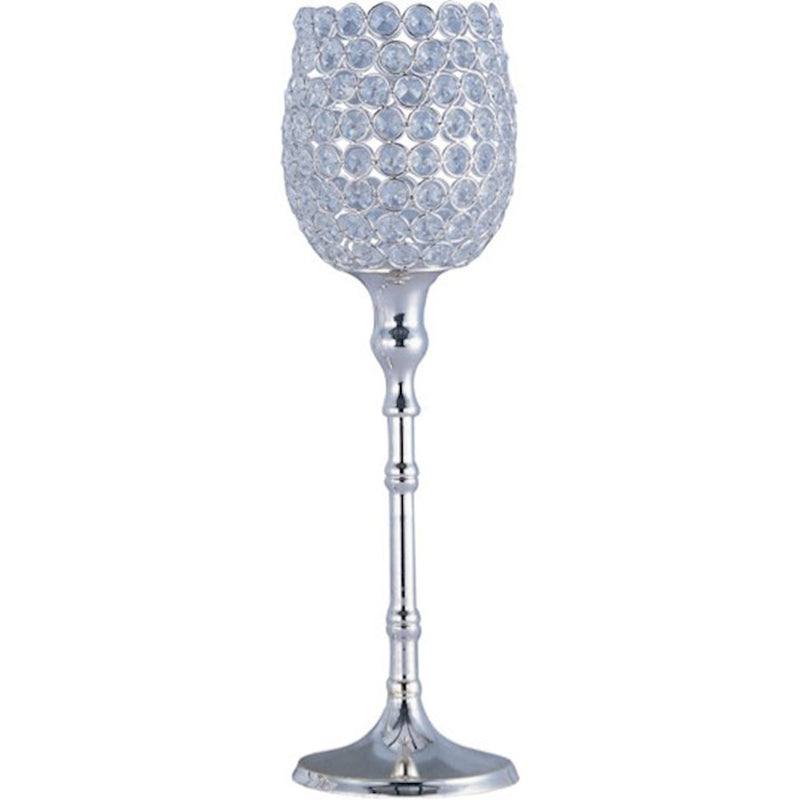 Maxim Lighting Glimmer Large Candle Holder Plated Silver