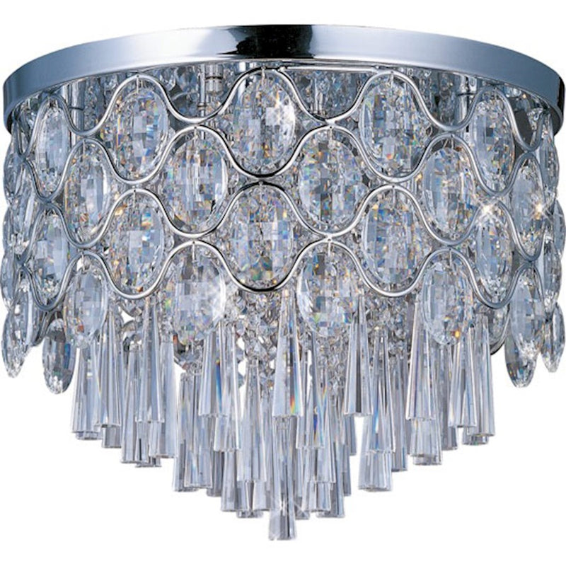 Maxim Lighting Jewel 12-Light Flush Mount Polished Chrome