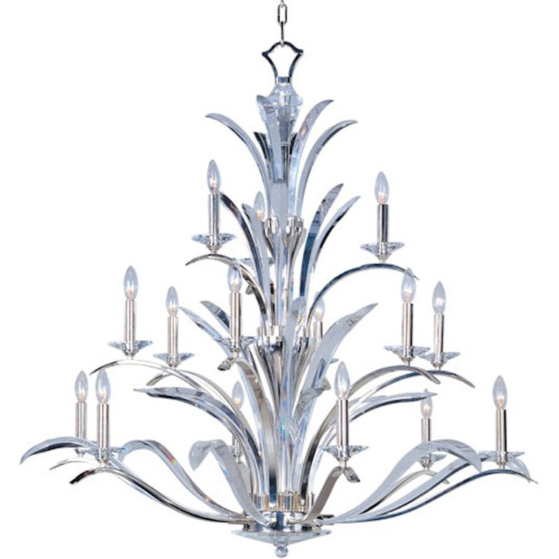 Maxim Lighting Paradise 15-Light Chandelier Plated Silver