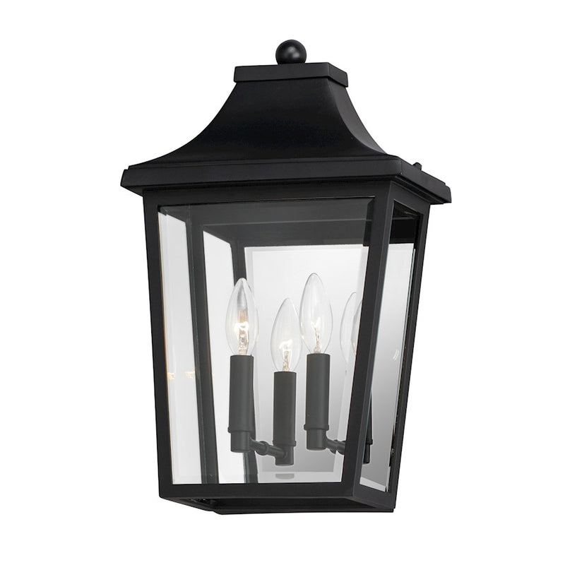 Maxim Lighting Sutton Place Vx Outdoor Wall Mount, Black/Clear