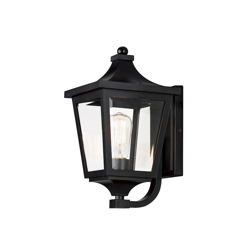 Maxim Lighting Sutton Place Vx 1 Light Outdoor Sconce, Black/Clear
