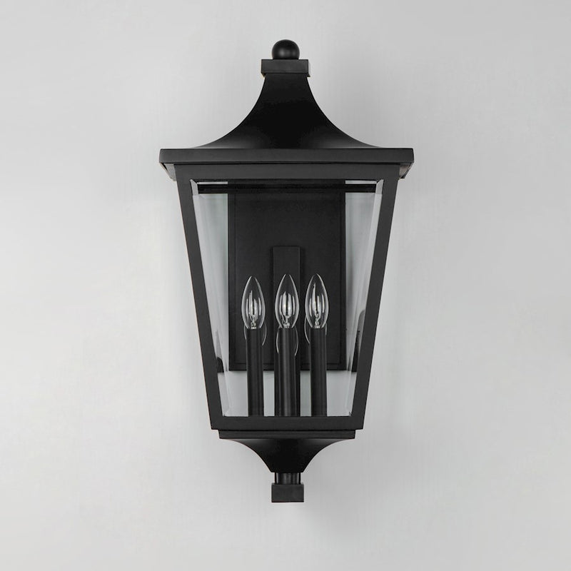 Maxim Lighting Sutton Place Vx Outdoor Wall Mount, Black/Clear