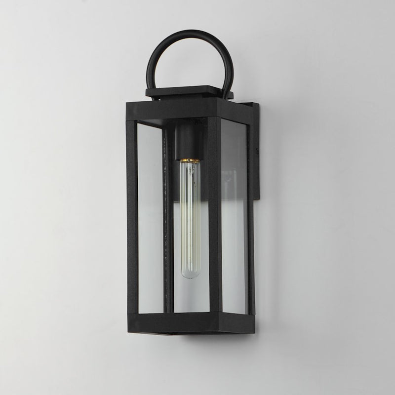 Maxim Lighting Nassau VX 1 Light Med. Outdoor Wall Lantern, BK/Clear