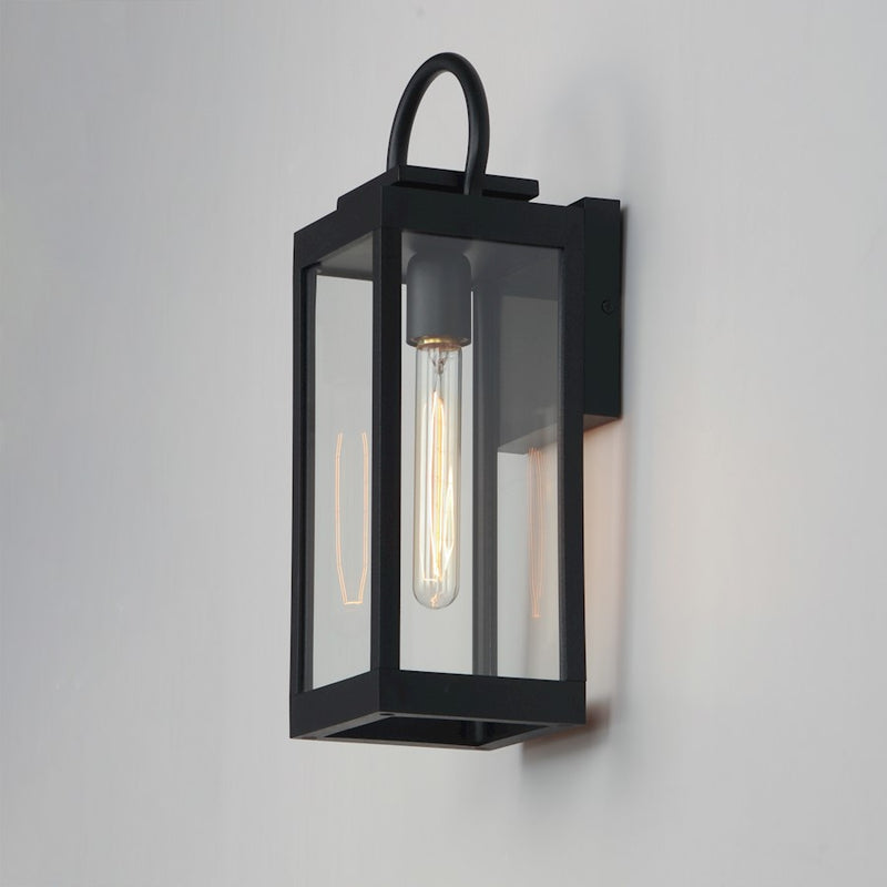 Maxim Lighting Nassau VX 1 Light Med. Outdoor Wall Lantern, BK/Clear
