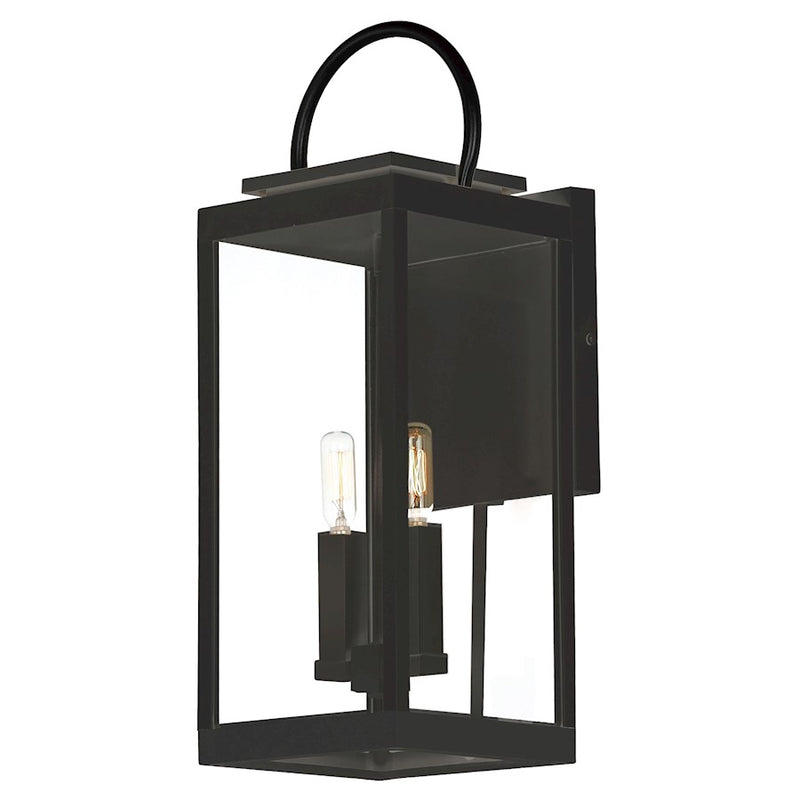 Maxim Lighting Nassau VX 2 Light Large Outdoor Wall Lantern, BK
