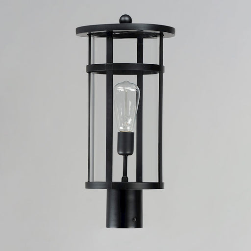 Maxim Lighting Clyde Vx 1 Light Post Lantern, Black/Clear