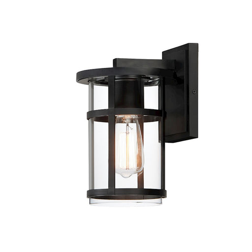 Maxim Lighting Clyde Vx 1 Light Outdoor Wall Sconce, Black/Clear