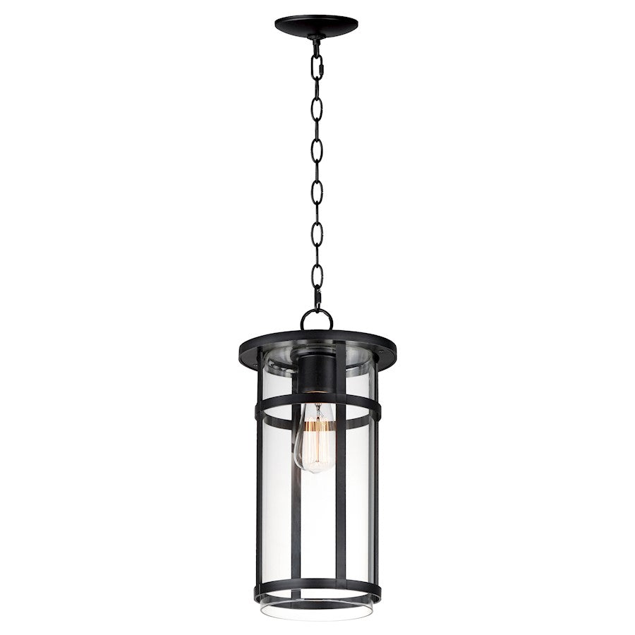 Maxim Lighting Clyde Vx 1 Light Outdoor Hanging Pendant, Black/Clear