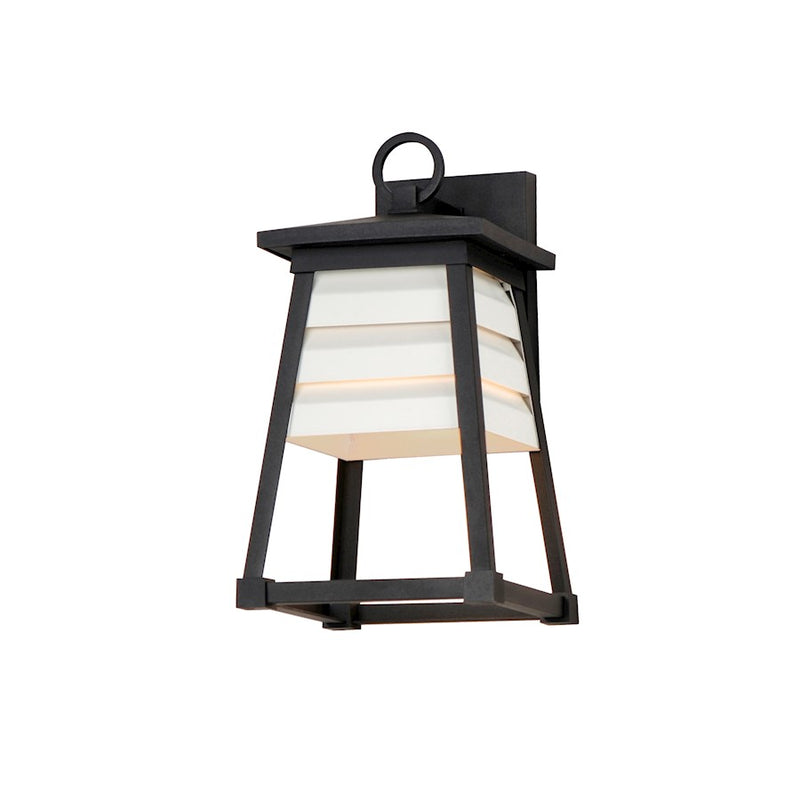 Maxim Lighting Shutters 1 Light Outdoor Wall Mount, Black/White
