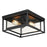 Maxim Lighting Cabana VX 2 Light Flush Mount, Black/Seedy - 40661CDBK