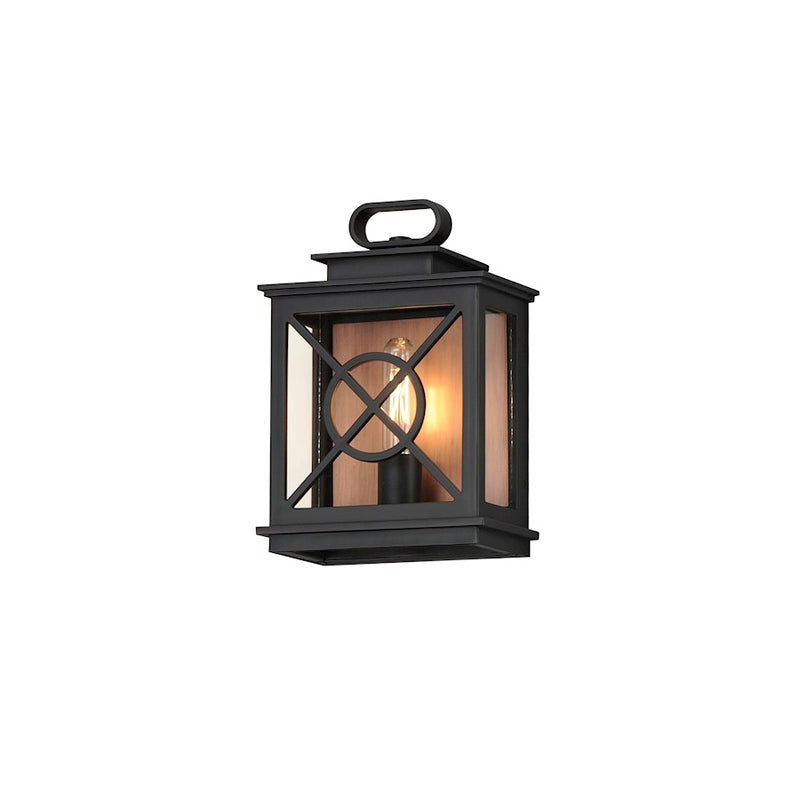 Maxim Yorktown Vx 1 Lt Outdoor Wall Mount, Black/Copper/Clear