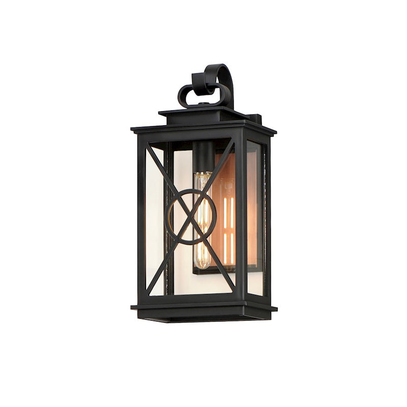 Maxim Yorktown Vx 1 Lt Outdoor Wall Mount, Black/Copper/Clear