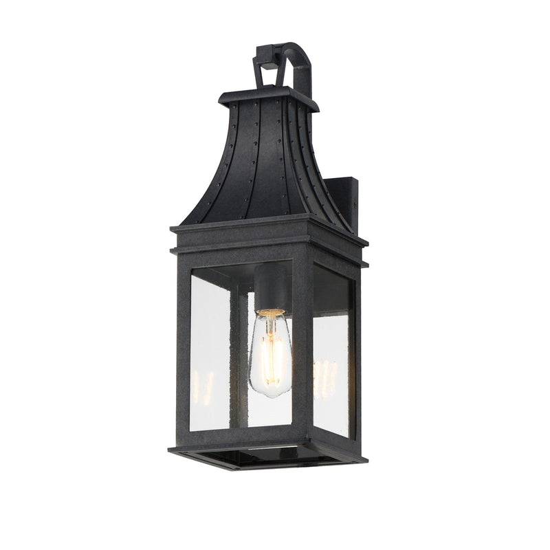 Maxim Lighting Bramwell VX 20in 1-Light Outdoor Wall Sconce | Traditional Black Patina and Clear Glass | Front Entry & Patio | Model 40983TCBKP