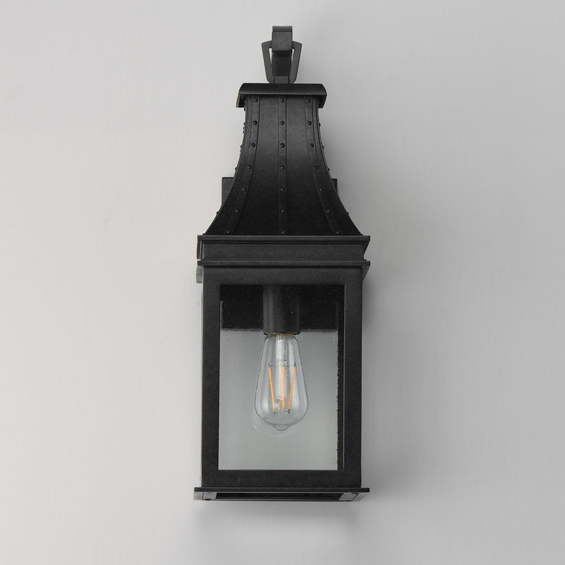 Maxim Lighting Bramwell VX 20in 1-Light Outdoor Wall Sconce | Traditional Black Patina and Clear Glass | Front Entry & Patio | Model 40983TCBKP