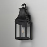Maxim Lighting Bramwell VX 20in 1-Light Outdoor Wall Sconce | Traditional Black Patina and Clear Glass | Front Entry & Patio | Model 40983TCBKP