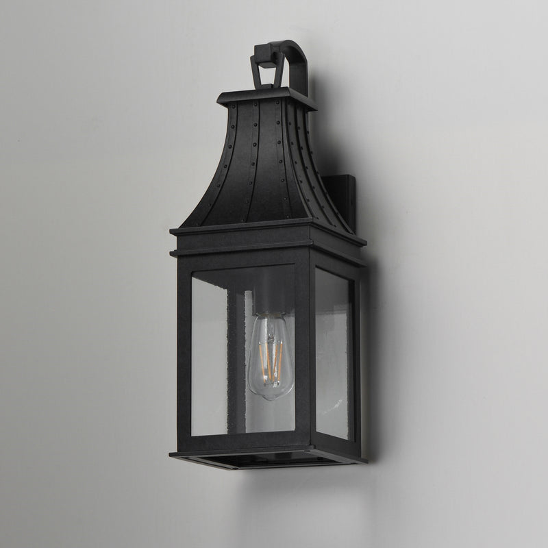Maxim Lighting Bramwell VX 20in 1-Light Outdoor Wall Sconce | Traditional Black Patina and Clear Glass | Front Entry & Patio | Model 40983TCBKP