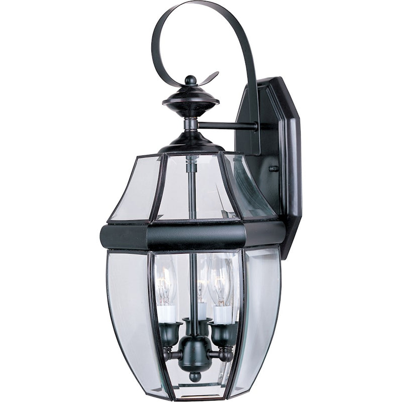 Maxim South Park 3-Light Outdoor Wall Lantern Burnished
