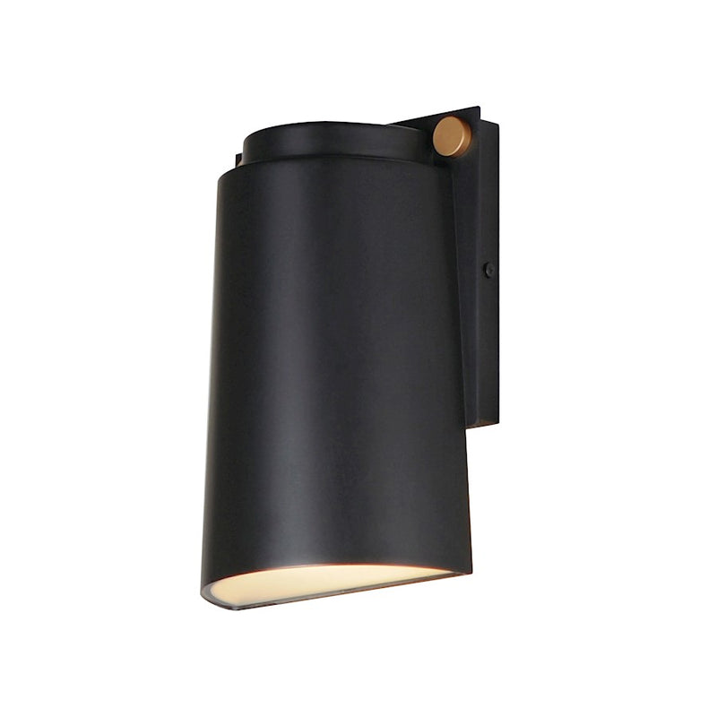 Maxim Rivet 1 Light Outdoor Wall Mount, Black/Antique Brass