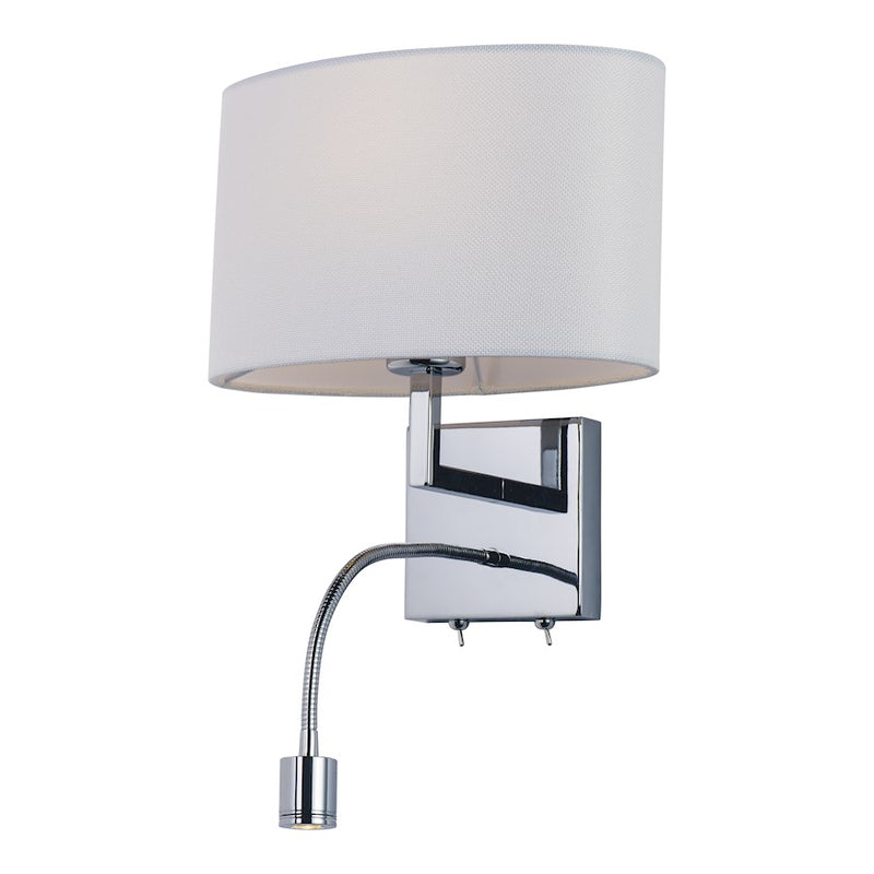 Maxim Lighting Hotel 21" LED 1-Light Wall Sconce, Polished Chrome