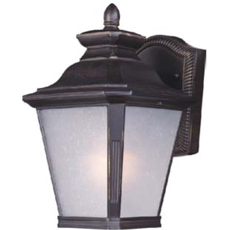 Maxim Knoxville 11in 1-Light LED Outdoor Wall Light | Bronze and Frosted Seedy Glass | Entryway & Covered Patio | 7 x 8.25 x 11 in | Model 51123FSBZ