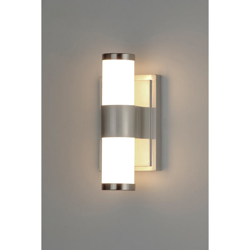 Maxim Lighting Optic LED 14" 2-Light Bath Vanity, Satin Nickel
