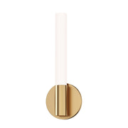 Maxim Lighting Tubi 1Lt 14" Bath Vanity, White/Aged Brass/White - 52510WTNAB