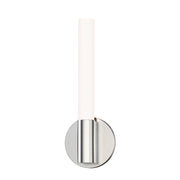 Maxim Lighting Tubi 1Lt 14" Bath Vanity, White/Satin Nickel/White - 52510WTSN