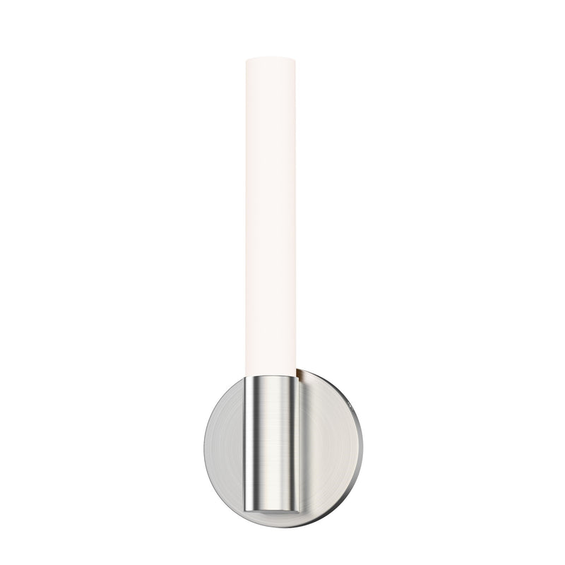 Maxim Lighting Tubi 1Lt 14" Bath Vanity, White/Satin Nickel/White