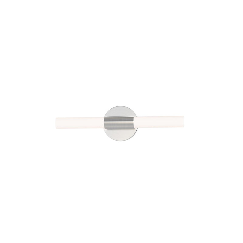 Maxim Lighting Tubi 1Lt 18" Bath Vanity, White/Satin Nickel/White - 52511WTSN