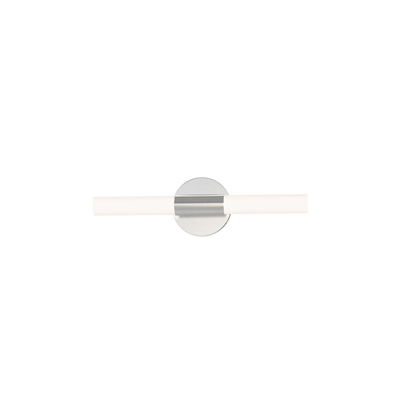 Maxim Lighting Tubi 1Lt 18" Bath Vanity, White/Satin Nickel/White