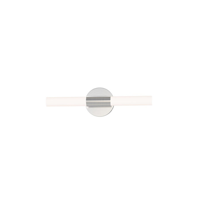 Maxim Lighting Tubi 1Lt 18" Bath Vanity, White/Satin Nickel/White - 52511WTSN