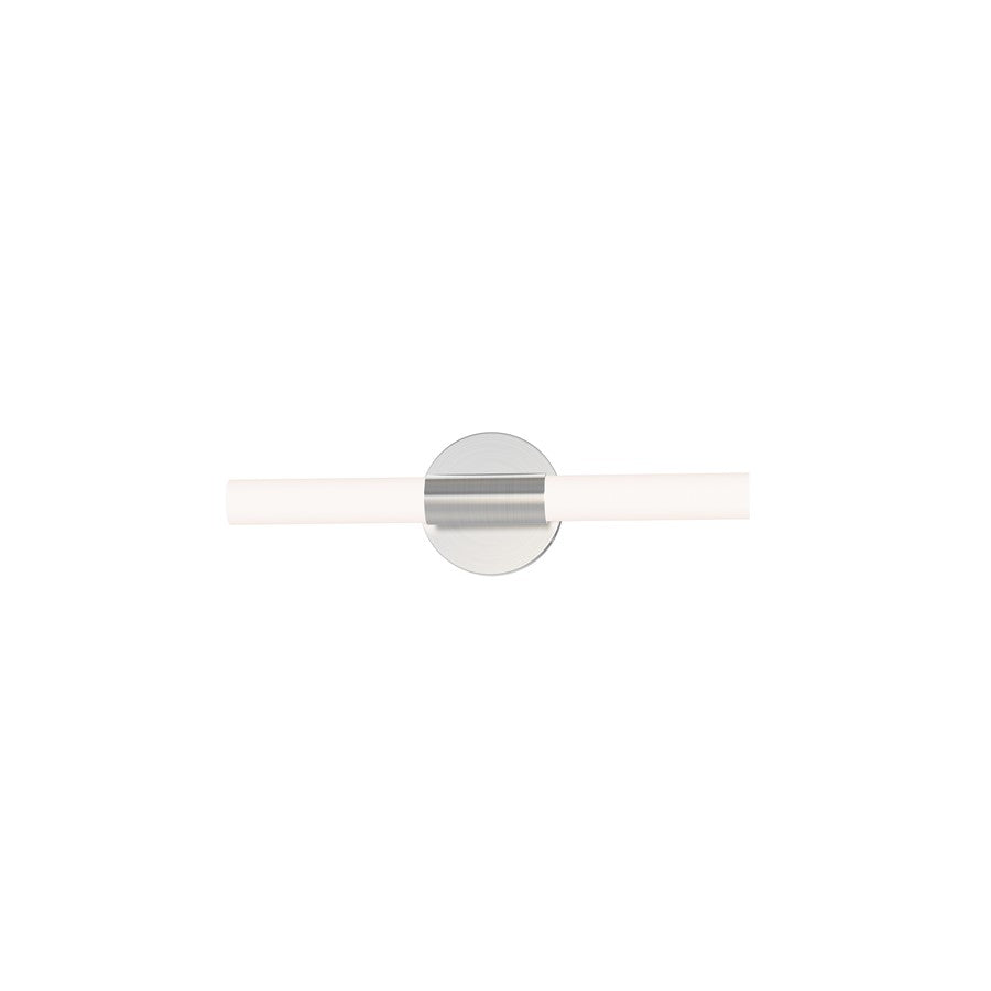 Maxim Lighting Tubi 1Lt 18" Bath Vanity, White/Satin Nickel/White - 52511WTSN
