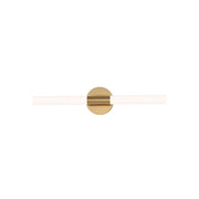 Maxim Lighting Tubi 1Lt 24" Bath Vanity, White/Aged Brass/White - 52512WTNAB