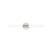 Maxim Lighting Tubi 1Lt 24" Bath Vanity, White/Satin Nickel/White - 52512WTSN