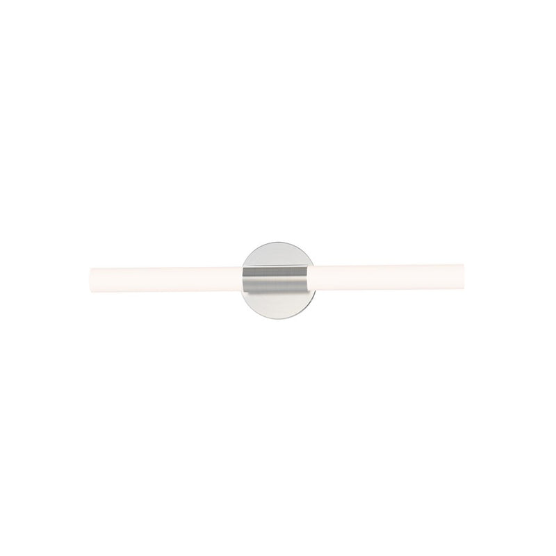 Maxim Lighting Tubi 1Lt 24" Bath Vanity, White/Satin Nickel/White - 52512WTSN
