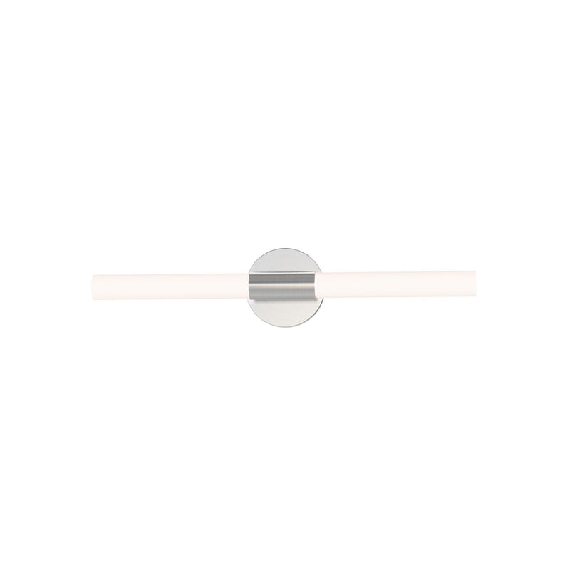 Maxim Lighting Tubi 1Lt 24" Bath Vanity, White/Satin Nickel/White
