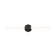 Maxim Lighting Tubi 1 Light 30" Bath Vanity, White/Black/White - 52513WTBK