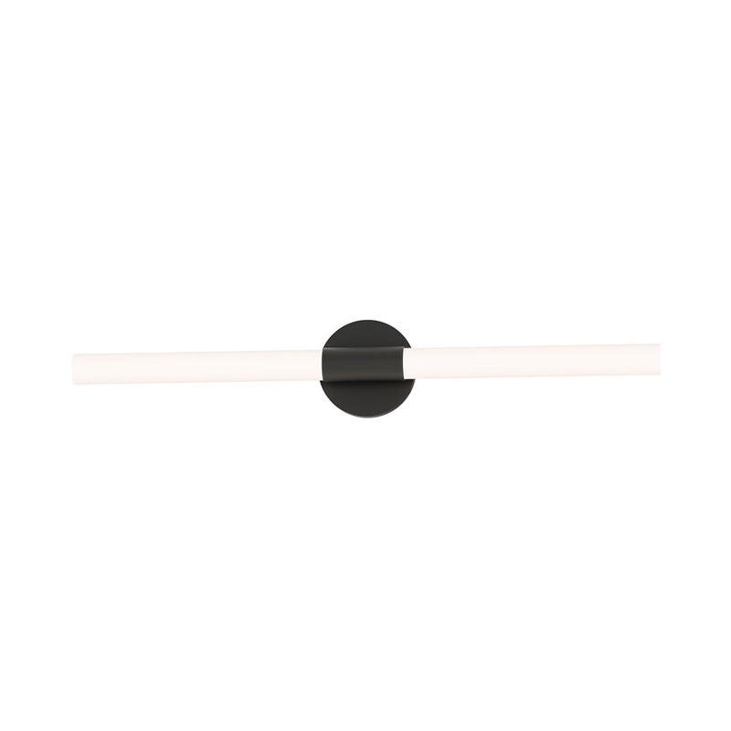 Maxim Lighting Tubi 1 Light 30" Bath Vanity, White/Black/White - 52513WTBK