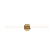 Maxim Lighting Tubi 1Lt 30" Bath Vanity, White/Aged Brass/White - 52513WTNAB