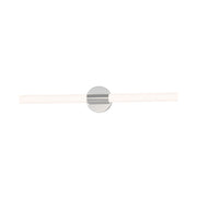 Maxim Lighting Tubi 1Lt 30" Bath Vanity, White/Satin Nickel/White - 52513WTSN