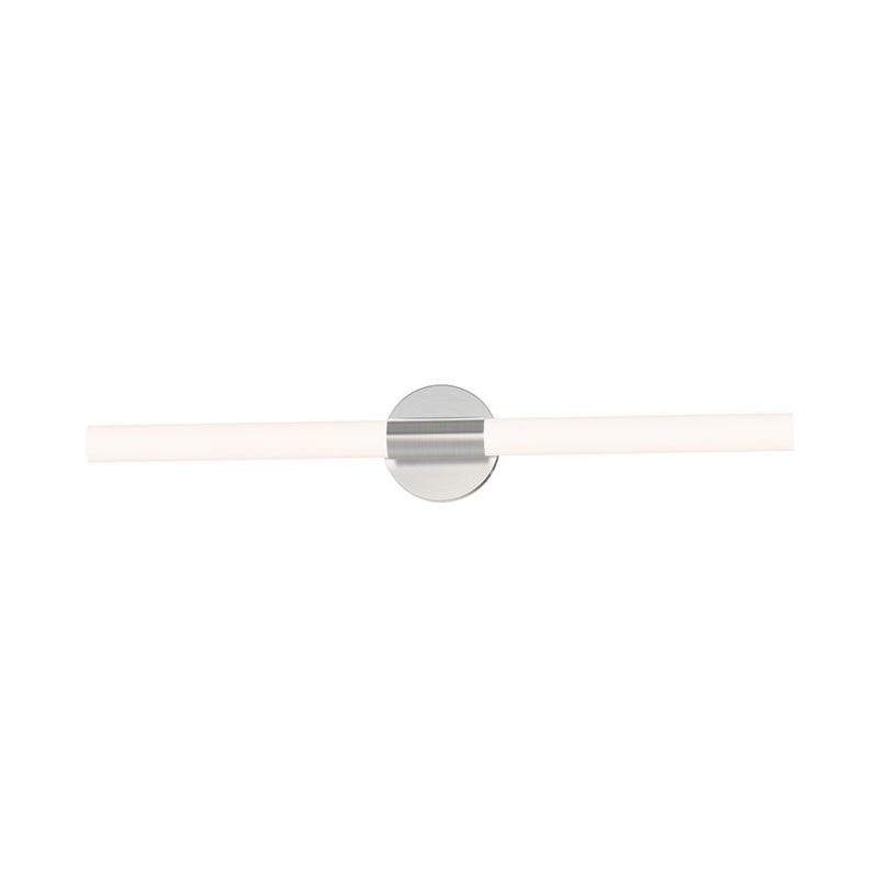 Maxim Lighting Tubi 1Lt 30" Bath Vanity, White/Satin Nickel/White - 52513WTSN
