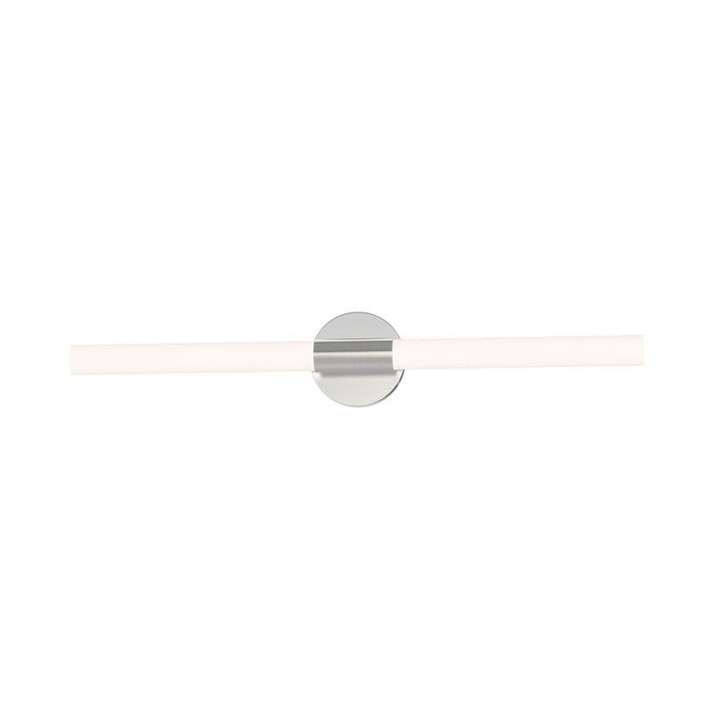 Maxim Lighting Tubi 1Lt 30" Bath Vanity, White/Satin Nickel/White