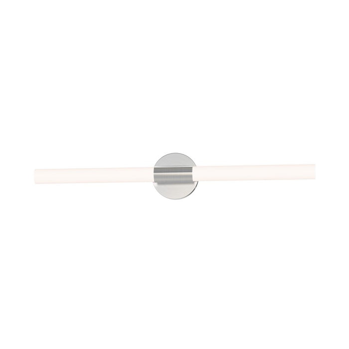 Maxim Lighting Tubi 1Lt 30" Bath Vanity, White/Satin Nickel/White - 52513WTSN