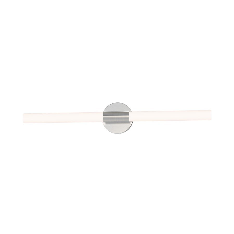 Maxim Lighting Tubi 1Lt 30" Bath Vanity, White/Satin Nickel/White - 52513WTSN