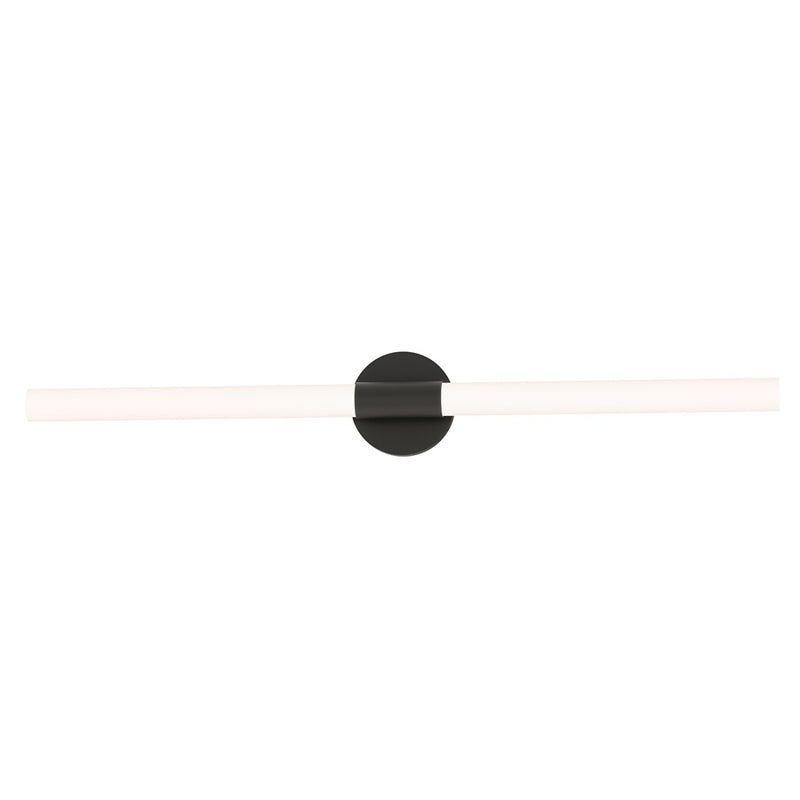 Maxim Lighting Tubi 1 Light 36" Bath Vanity, White/Black/White - 52514WTBK