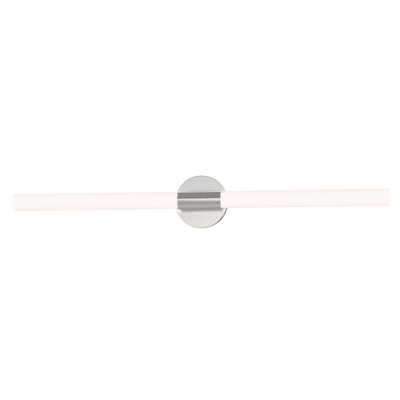 Maxim Lighting Tubi 1Lt 36" Bath Vanity, White/Satin Nickel/White