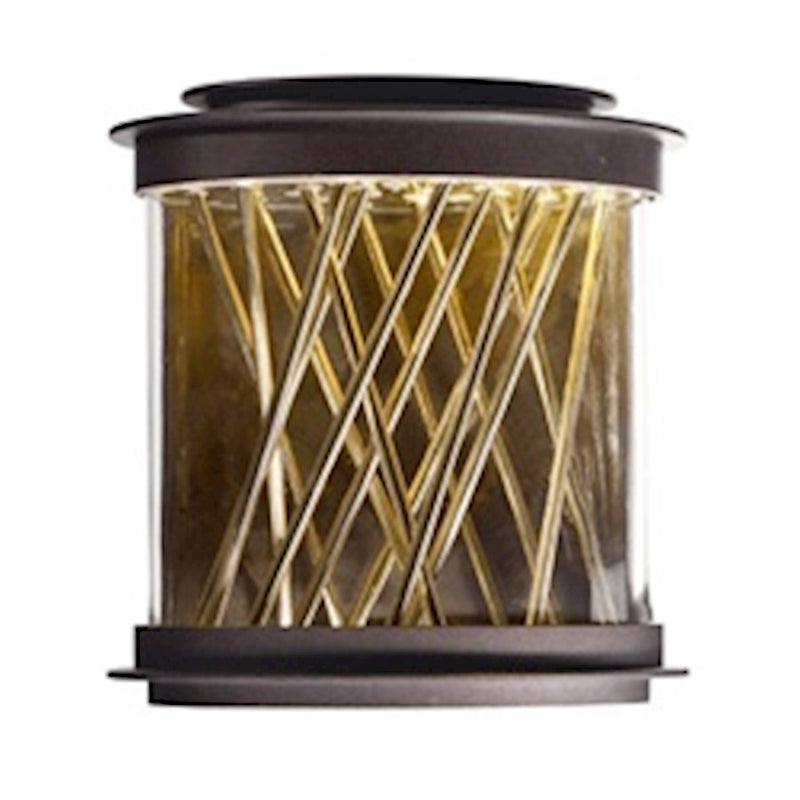 Maxim Bedazzle LED Outdoor Wall Lantern, Galaxy Bronze/French Gold- 53495CLGBZFG